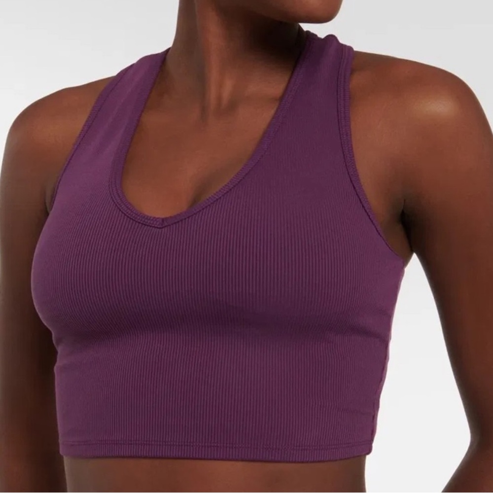 Alo yoga goddess ribbed racerback tank purple size S